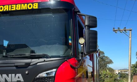 Princípio de incêndio em linha de transmissão de alta tensão, em São Francisco de Paula