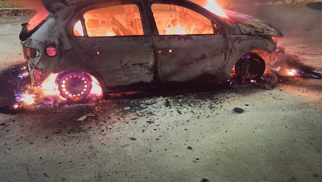 Polícia Militar atende ocorrência de incêndio em veículo no IFMG Bambuí