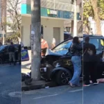 Carro bate em poste na av. Silviano Brandão, em Belo Horizonte, e deixa duas idosas, de 70 e 90 anos, feridas