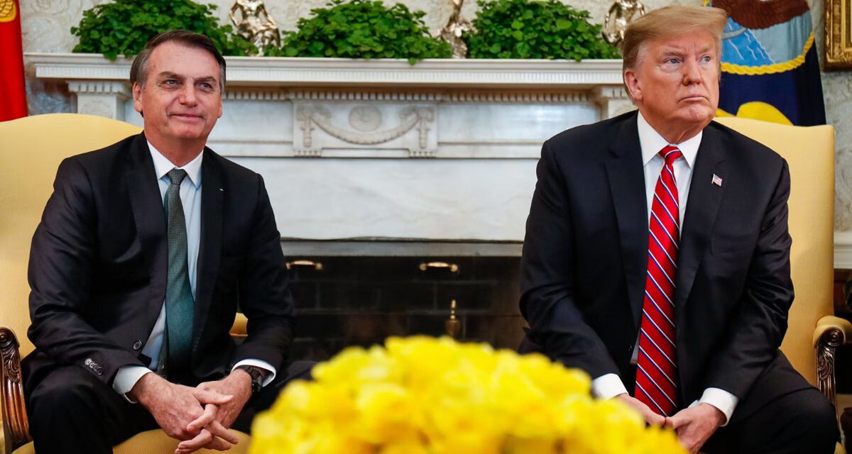 Trump defende Bolsonaro e diz que ex-presidente ‘não é culpado de nada’ e sofre ‘caça às bruxas’