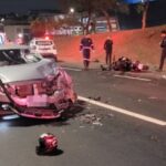 Motociclista é lançada a 15 metros e morre após ser atingida por carro na contramão na BR-381