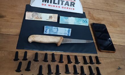 Polícia Militar prende suspeito de tráfico no bairro Belvedere, em Bambuí