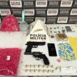 PM apreende drogas em Carmo do Cajuru e recupera motor de moto roubada em Divinópolis
