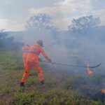 Incêndio foi registrado no bairro Residencial dos Lagos, em Formiga