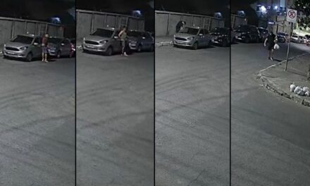 Homem troca de roupa enquanto arromba e furta itens de carro em Contagem