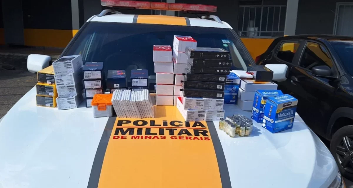 Operação apreende carga ilegal de eletrônicos e anabolizantes na MG-050, em Formiga