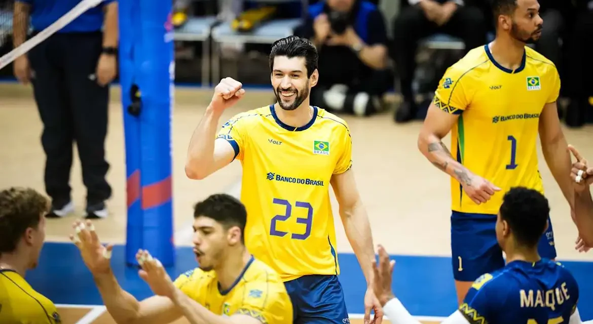Brasil derrota Argentina e segue líder na Liga das Nações Masculina