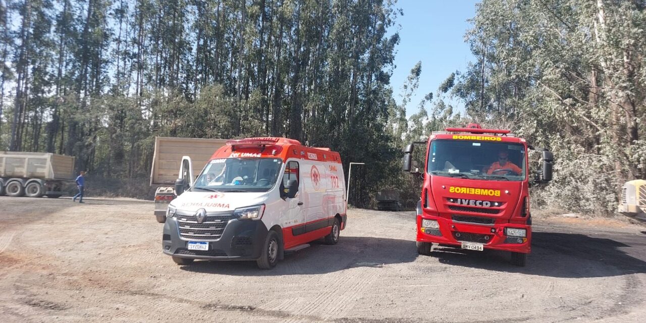 Acidente durante inspeção em caminhão deixa homem ferido, em Pains