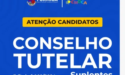 Formiga divulga datas de capacitação e prova do Processo Seletivo para o Conselho Tutelar