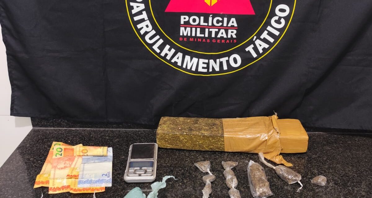 Menor foi apreendido com grande quantidade de drogas no bairro Geraldo Veloso, em Formiga