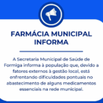 Prefeitura de Formiga divulga lista de medicamentos que estão em falta na Farmácia Municipal