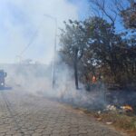 Incêndio foi registrado no bairro Planalto, em Formiga