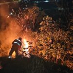 Incêndio foi registrado no bairro Saudade, em Formiga