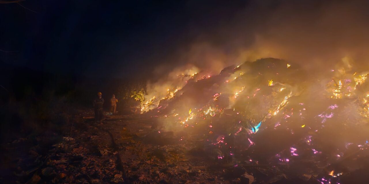 Incêndio em aterro sanitário foi registrado, em Itapecerica