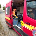 Paciente em crise convulsiva é atendido por Bombeiros, em Campo Belo