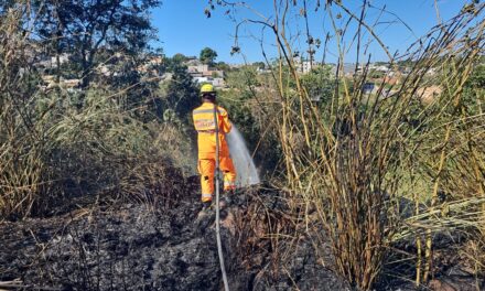 Incêndio foi registrado no bairro Mangabeiras, em Formiga