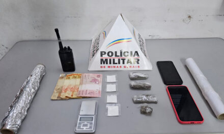PM prende suspeito e apreende menor por tráfico de drogas na Lajinha