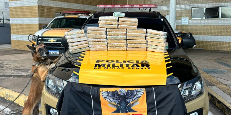 Mulher é presa com 38 barras de maconha; suspeita receberia R$3 mil pelo transporte