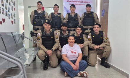 PMMG realiza campanha de doação de sangue em comemoração aos 10 anos do 63º Batalhão e um ano de PACE, em Formiga