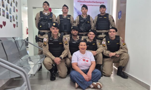 PMMG realiza campanha de doação de sangue em comemoração aos 10 anos do 63º Batalhão e um ano de PACE, em Formiga