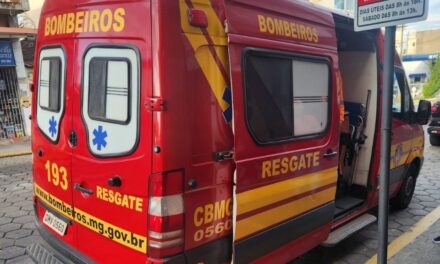 Bombeiros atendem ocorrência de queda após síncope em Formiga