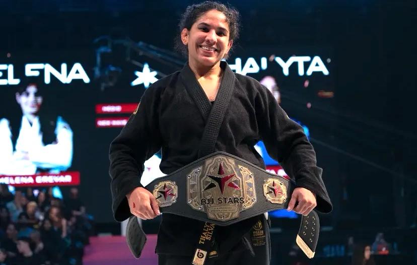 Formiguense Thalyta Silva defende cinturão e brilha no BJJ Stars, em São Paulo