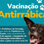 Vacinação Antirrábica começa dia 4 de agosto na zona rural de Formiga