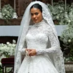 Bordadeira de Arcos tem vestido exibido em casamento de novela da Globo