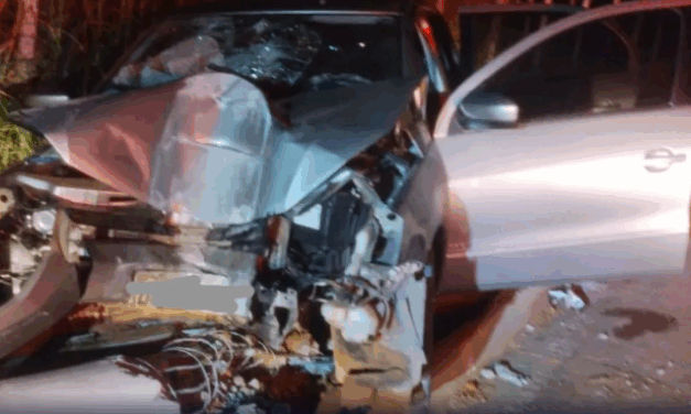 Colisão contra poste deixa quatro feridos em Juiz de Fora; motorista fugiu do local