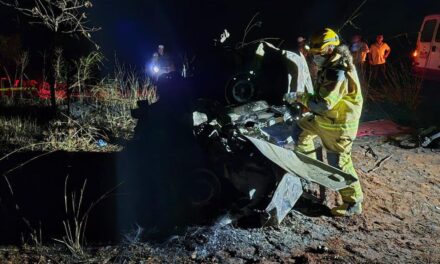 Acidente entre carro e carreta deixa cinco vítimas fatais na MGC-497; incluindo uma criança