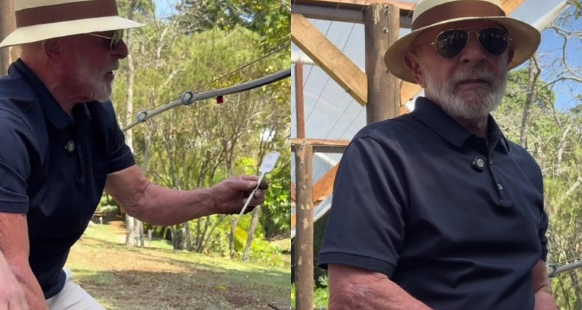 ‘Estou plantando comida, não ódio’: Lula manda recado a Trump do seu jardim