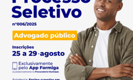 Prefeitura de Formiga abre inscrições para processo seletivo de Advogado Público