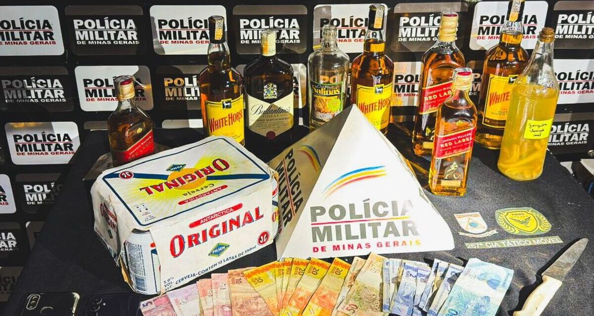 Trio é preso por roubo de bebidas e outros itens em comércio de Paracatu-MG