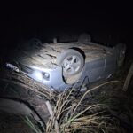 Condutora perde controle do veículo e capota na MG-050 após ultrapassagem