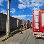 Incêndio em residência mobiliza Bombeiros e Polícia Militar no bairro Geraldo Veloso, em Formiga