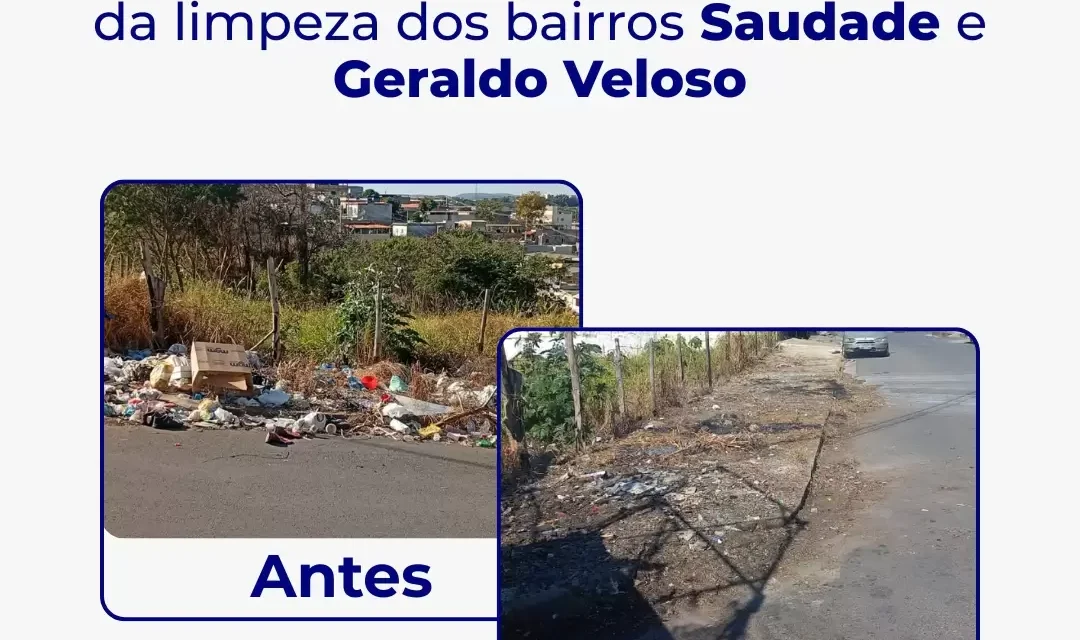 Prefeitura de Formiga realiza limpeza em bairros e reforça apelo por colaboração da população