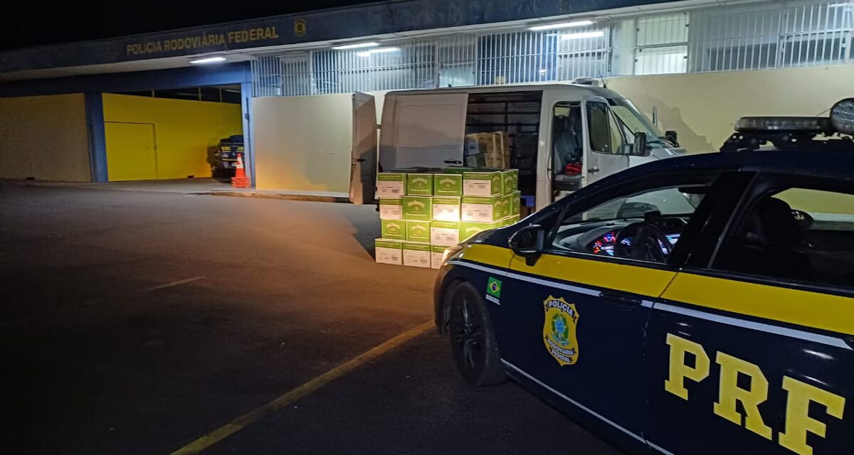 PRF recupera carga furtada de uísque e prende casal em flagrante na BR-381