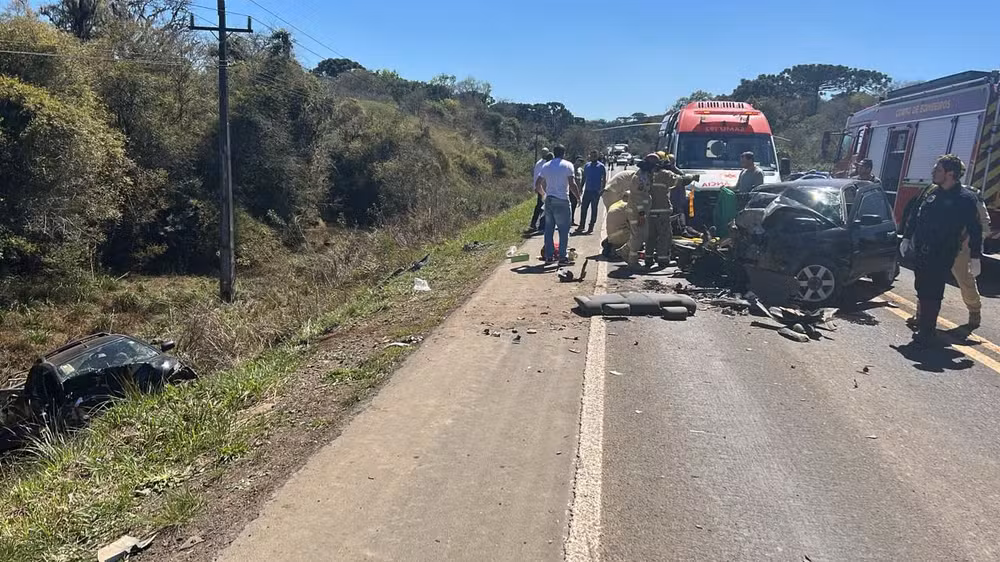 Pai e filho morrem em acidente na BR-153; mãe permanece internada em estado grave