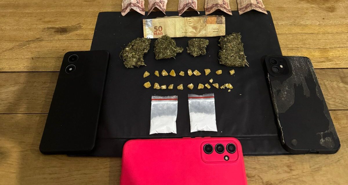 Trio é detido por tráfico de drogas em Bambuí; um dos envolvidos é menor