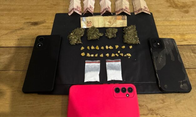 Trio é detido por tráfico de drogas em Bambuí; um dos envolvidos é menor