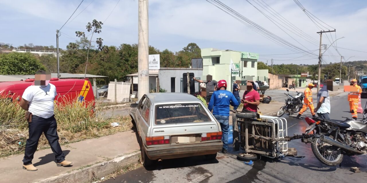 Motociclista fica ferido em colisão na Avenida Brasil, em Formiga