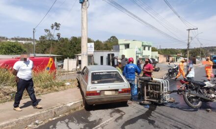 Motociclista fica ferido em colisão na Avenida Brasil, em Formiga
