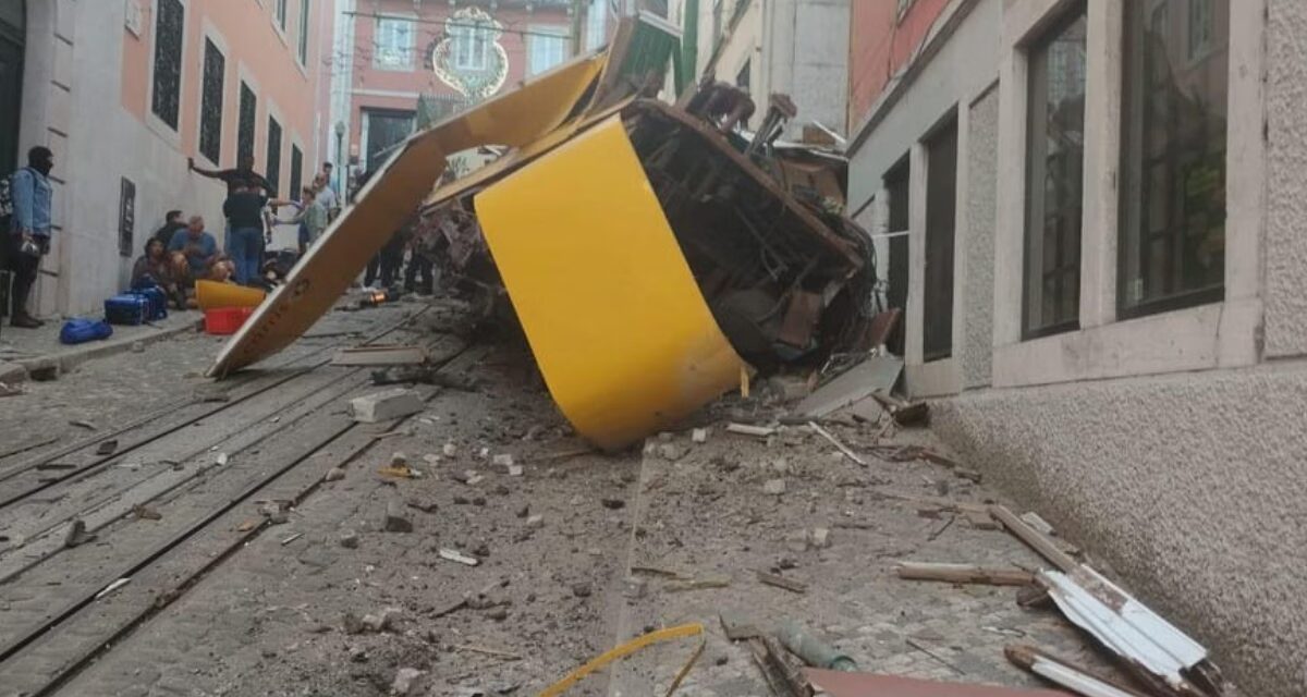 Elevador da Glória descarrila e deixa três mortos e 20 feridos