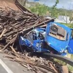 Acidente grave envolvendo caminhão é registrado na MG-050