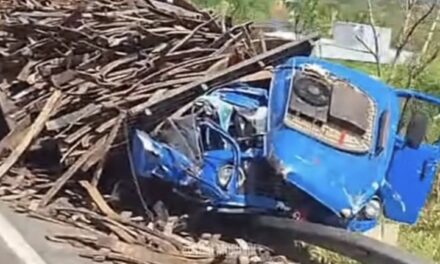Acidente grave envolvendo caminhão é registrado na MG-050