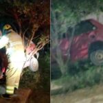 Divinópolis: homem fica ferido após carro bater em árvore e muro no bairro Primavera