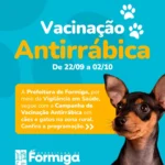 Vacinação antirrábica na zona rural de Formiga começa dia 22 de setembro