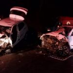 Acidente com três veículos deixa quatro feridos na MGC-383, em Minas