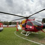 Helicóptero Arcanjo 14 faz transferência de paciente com queimaduras para São Sebastião do Paraíso