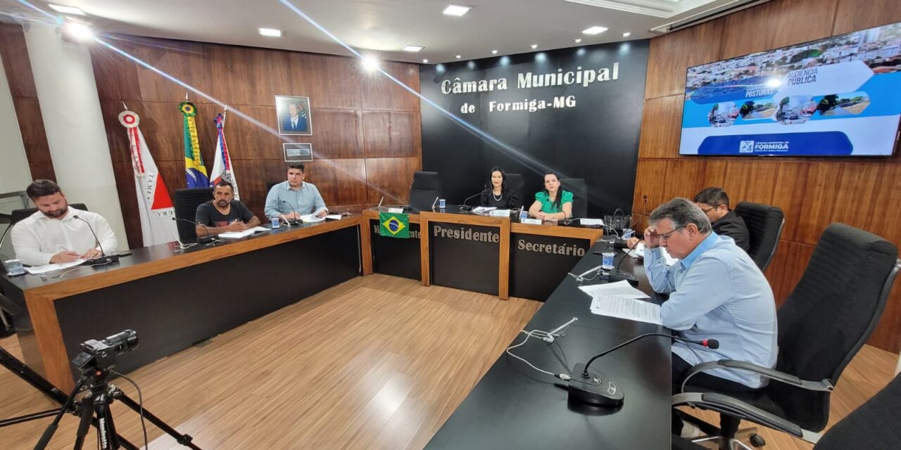 Câmara de Formiga debate sobre o Código de Posturas em audiência pública